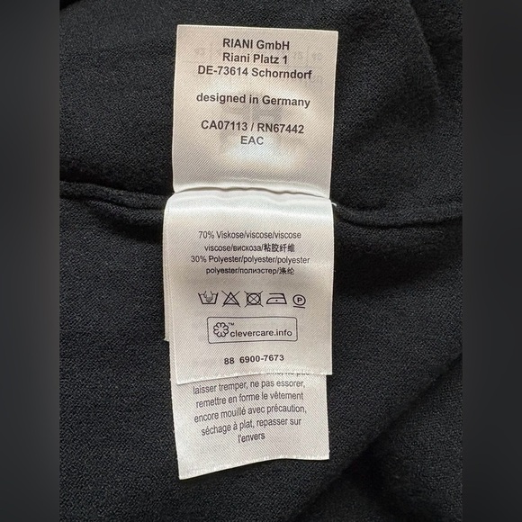 High-End RIANI Black A-line Dress, Size 12 - Picture 6 of 11